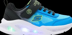 Hot niebiesko-czarne sneakersy dziecięce ze świecącą podeszwą Dzieci Sportowe