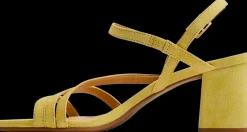 New żołte sandały damskie na obcasie Damskie Sandały