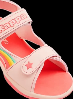 Hot różowe sandały dziewczęce z motywem tęczy Dzieci Sandały