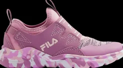 Hot różowe sneakersy dziewczęce na kolorowej podeszwie Dzieci Sportowe