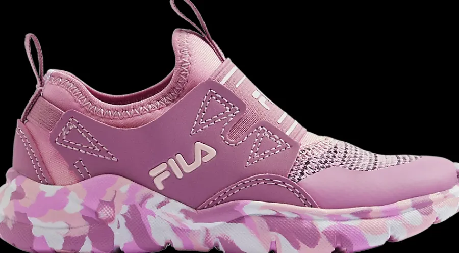 Hot różowe sneakersy dziewczęce na kolorowej podeszwie Dzieci Sportowe