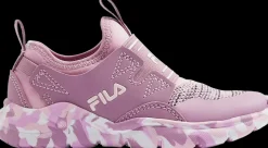 Hot różowe sneakersy dziewczęce na kolorowej podeszwie Dzieci Sportowe
