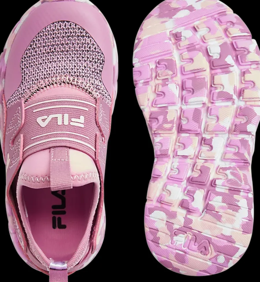Hot różowe sneakersy dziewczęce na kolorowej podeszwie Dzieci Sportowe