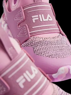 Hot różowe sneakersy dziewczęce na kolorowej podeszwie Dzieci Sportowe