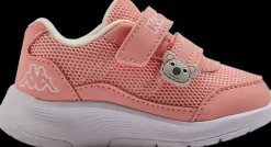 Discount różowe sneakersy dziewczęce zapinane na rzepy Markowe