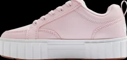 różowe sneakersy dziewczęce na białej podeszwie Dzieci Sportowe