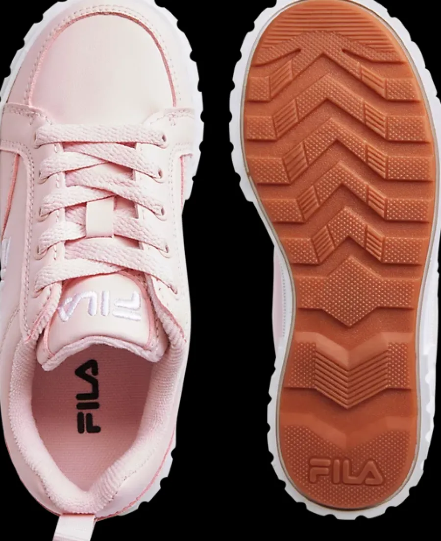 różowe sneakersy dziewczęce na białej podeszwie Dzieci Sportowe
