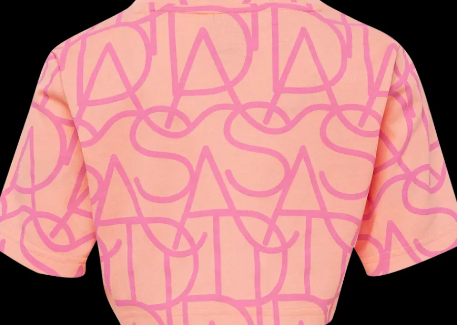 New różowy crop top dziewczęcy Odzież