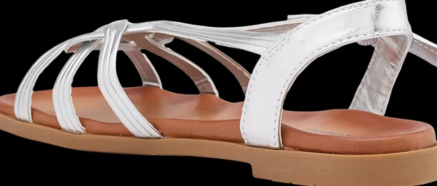 Clearance srebrne sandały damskie Damskie Sandały