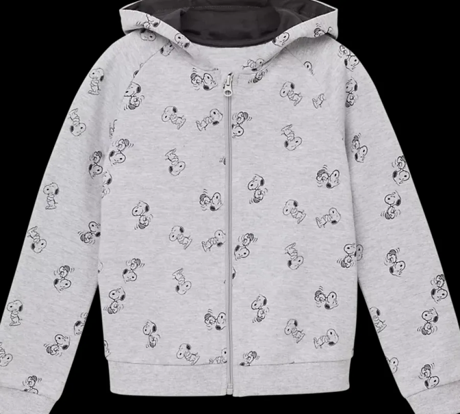 Clearance szara bluza dziecięca z kaptutem i zapinana na zamek Dzieci Odzież