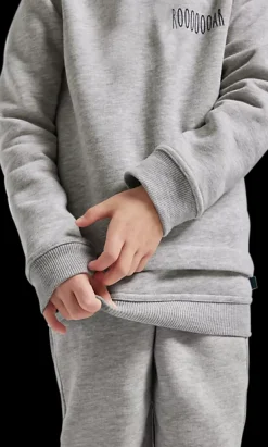 Outlet szara bluza dziecięca z kapturem Dzieci Odzież