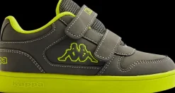 Sale szare sneakersy dziecięce na jaskrawej podeszwie Dzieci Sportowe