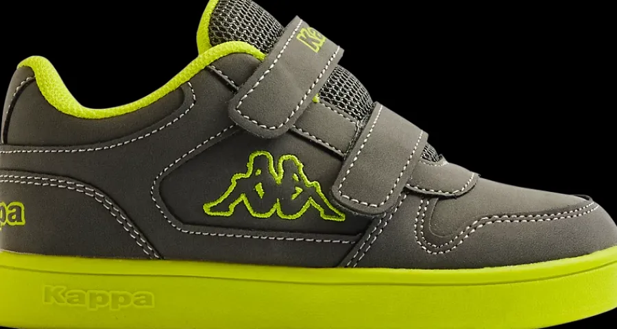 Sale szare sneakersy dziecięce na jaskrawej podeszwie Dzieci Sportowe