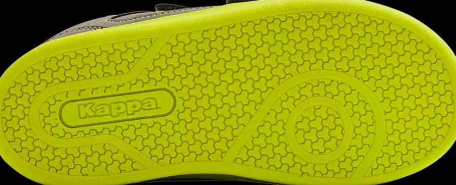 Sale szare sneakersy dziecięce na jaskrawej podeszwie Dzieci Sportowe