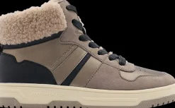 Clearance szarobrązowe ocieplane sneakersy damskie Damskie Botki