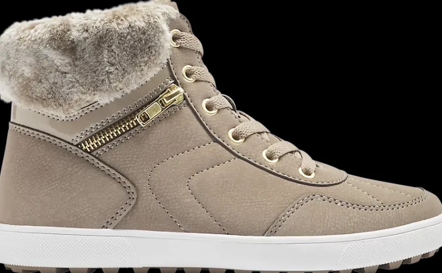 Discount szarobrązowe ocieplane sneakersy damskie Damskie Sportowe