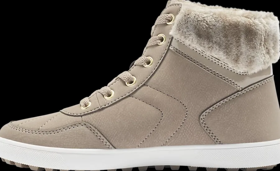Discount szarobrązowe ocieplane sneakersy damskie Damskie Sportowe