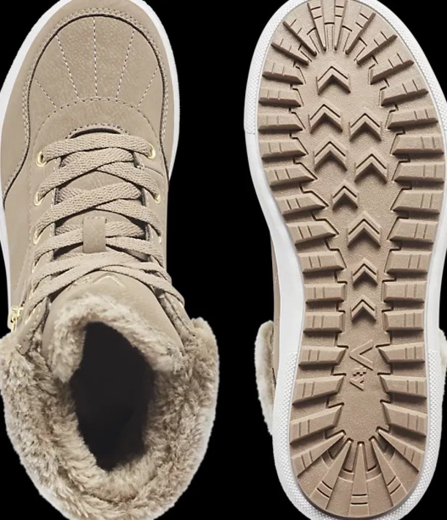 Discount szarobrązowe ocieplane sneakersy damskie Damskie Sportowe