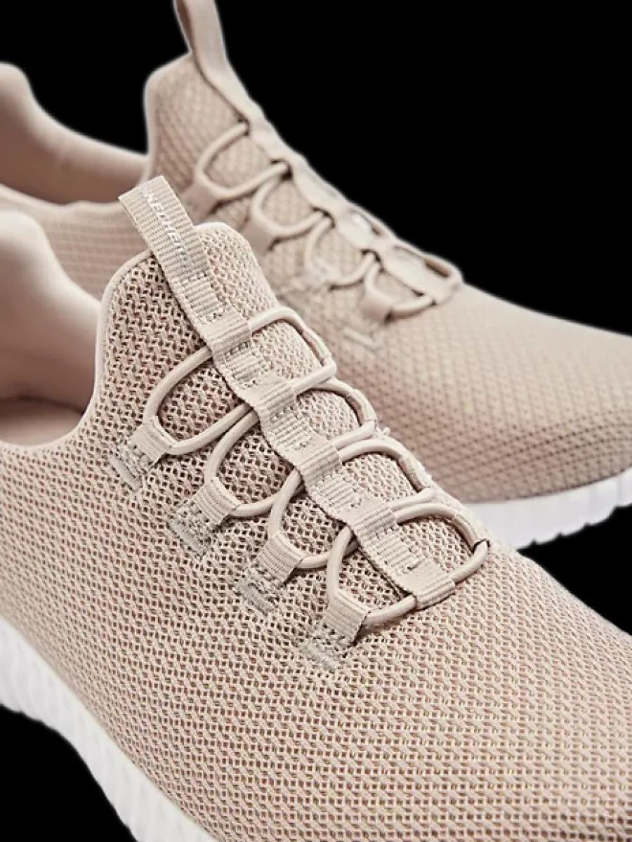 Outlet szarobrązowe sneakersy damskie z wygodną wkładką Damskie Sportowe|Markowe