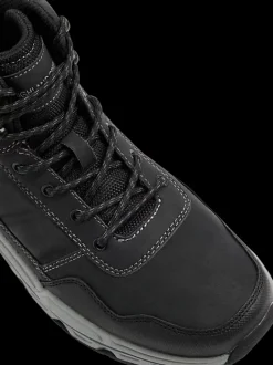Clearance szaro-czarne buty zimowe męskie Męskie Kozaki