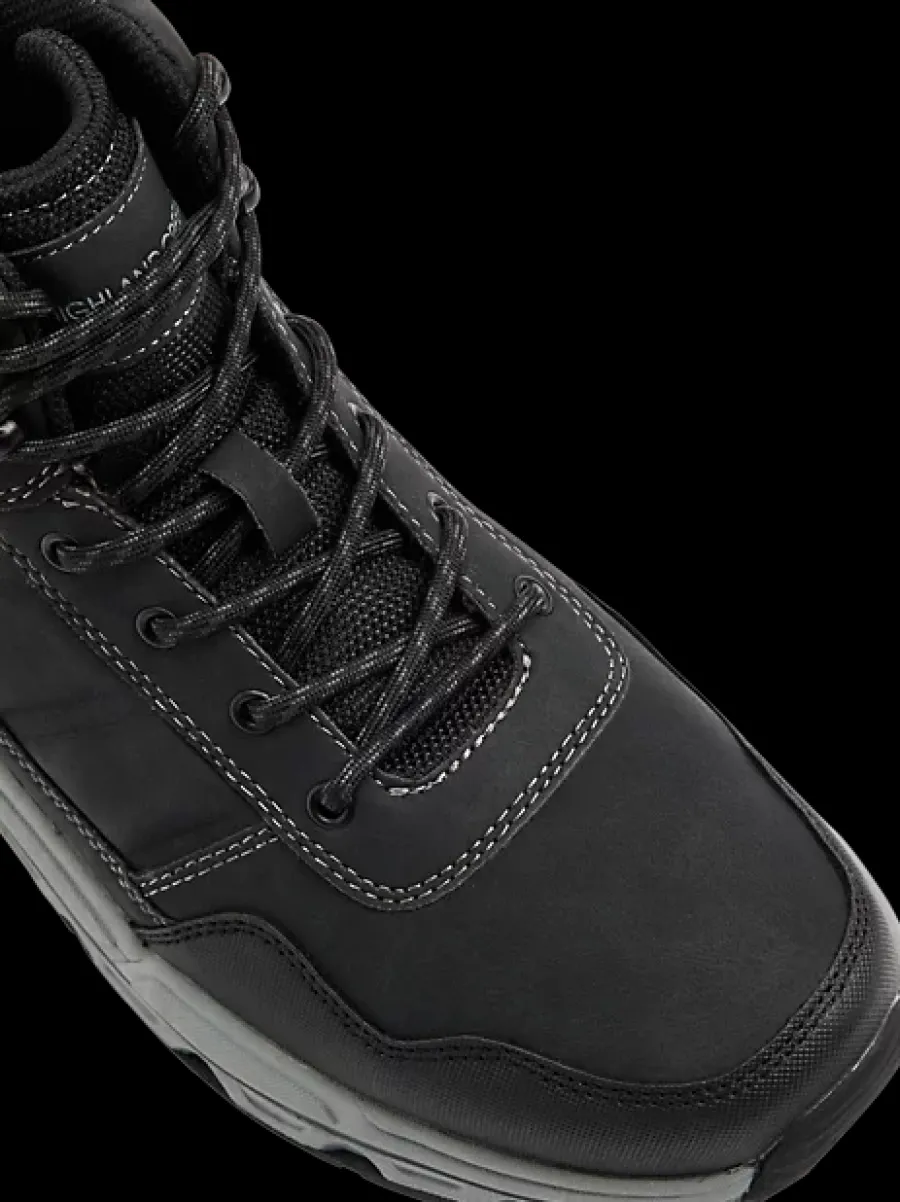 Clearance szaro-czarne buty zimowe męskie Męskie Kozaki