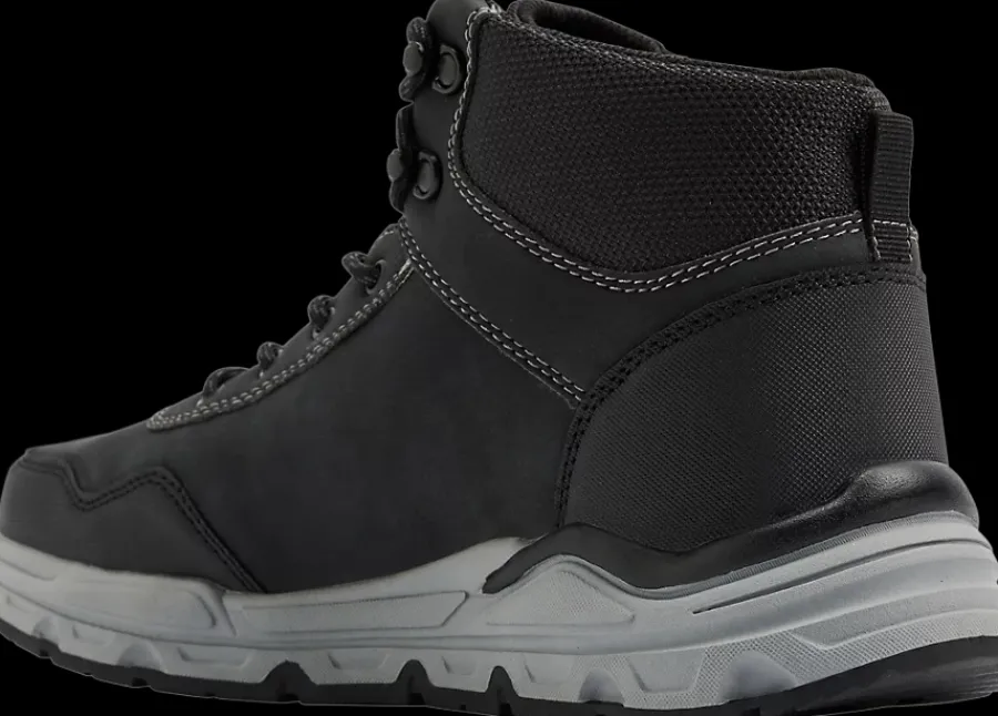 Clearance szaro-czarne buty zimowe męskie Męskie Kozaki