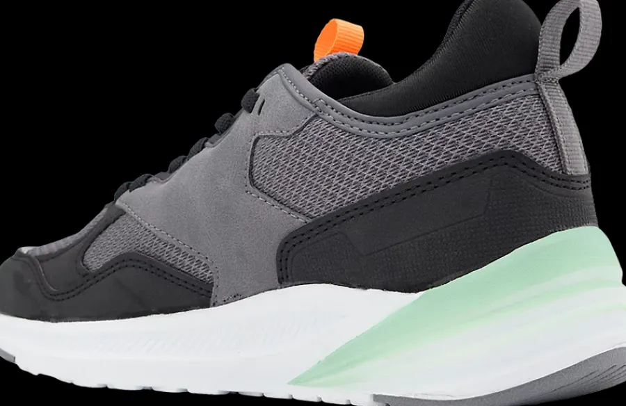 Clearance szaro-czarne sneakersy chłopięce Vty Dzieci Sportowe