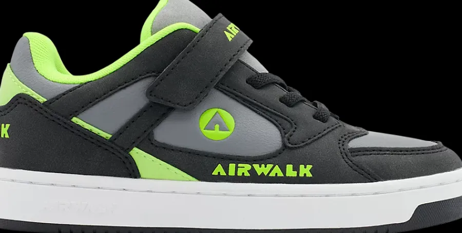 Hot szaro-czarno-zielone sneakersy dziecięce Dzieci Sportowe