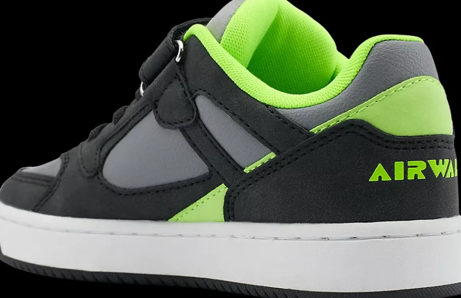 Hot szaro-czarno-zielone sneakersy dziecięce Dzieci Sportowe