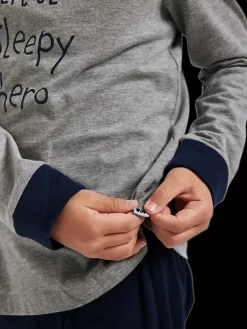 Outlet szaro-granatowa piżama dziecięca Dzieci Odzież