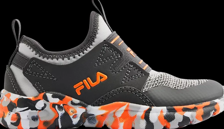 Outlet szaro-pomarańczowe sneakersy dziecięce Dzieci Sportowe
