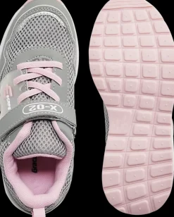 szaro-różowe sneakersy dziewczęce Dzieci Sportowe