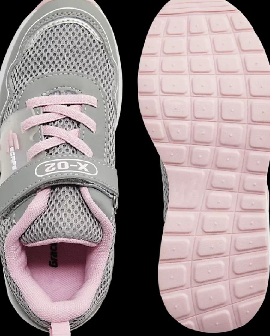 szaro-różowe sneakersy dziewczęce Dzieci Sportowe