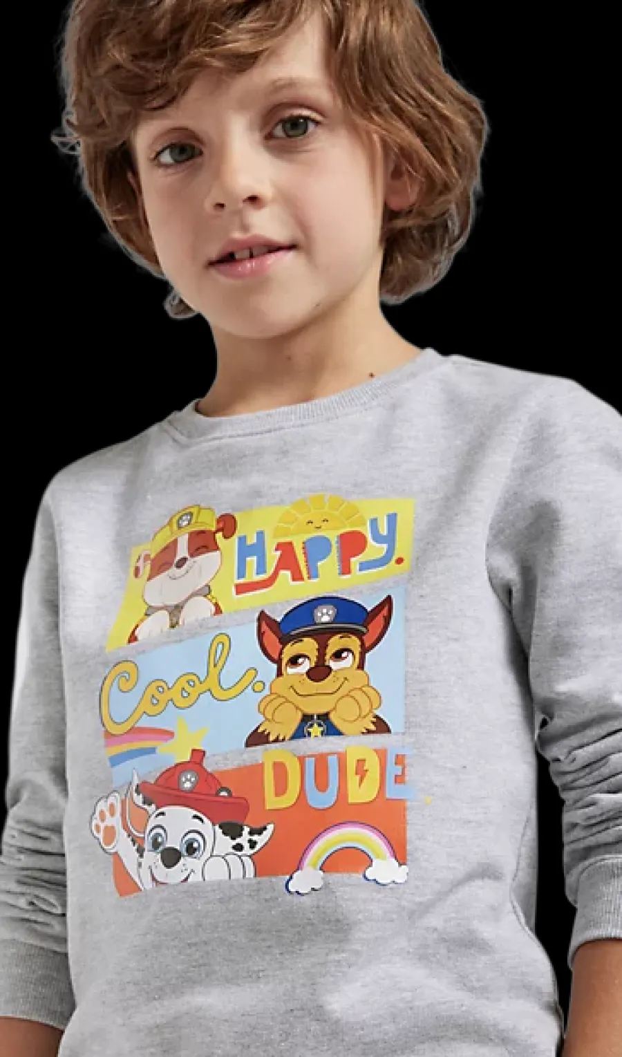 Best szary tshirt dziecięcy z długim rękawem Dzieci Odzież