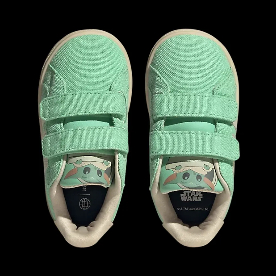 Online zielone sneakersy dziecięce Grand Court Grogu Dzieci Sportowe