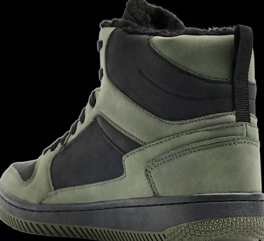 Discount zielono-czarne ocieplane męskie sneakersy Lineup Fur Męskie Sportowe|Casual